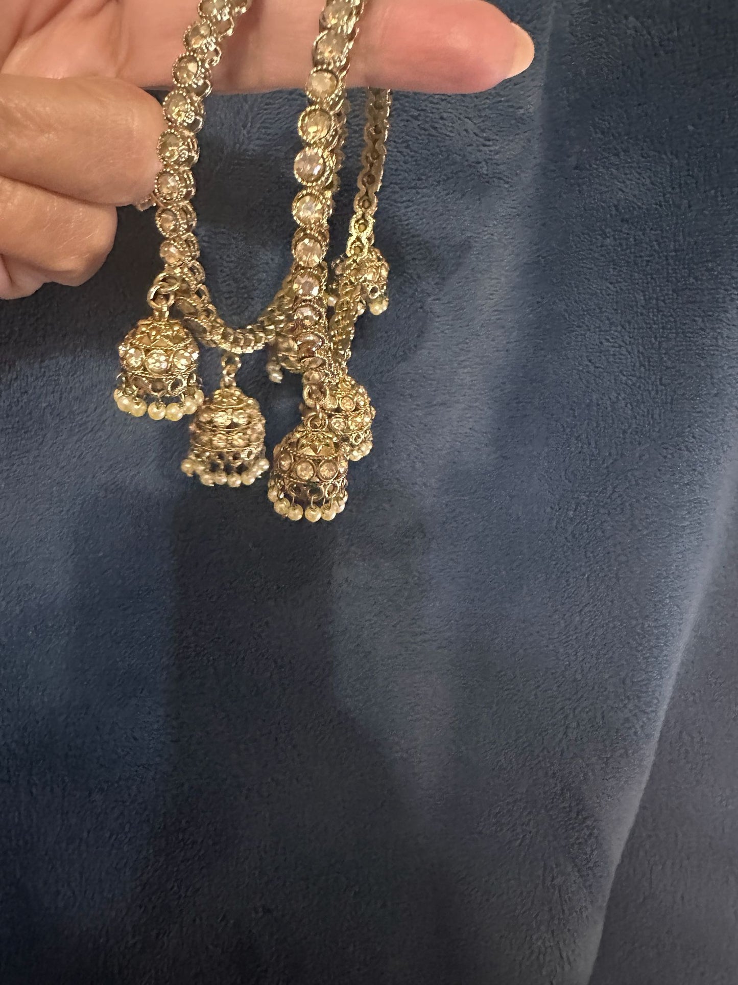 Pearl Kada Bangles - Gold-Tone Stone & Heritage Design Deepika's Adornments