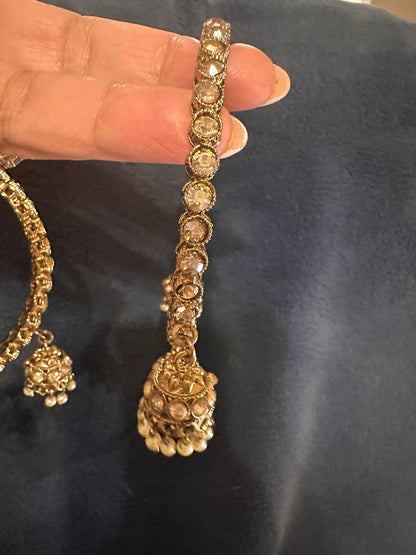 Pearl Kada Bangles - Gold-Tone Stone & Heritage Design Deepika's Adornments
