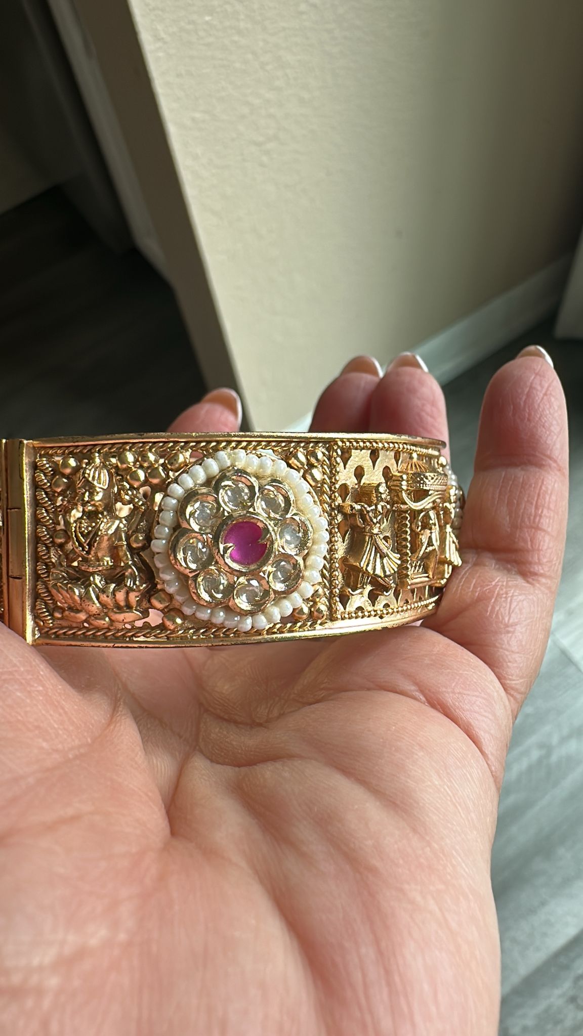 Temple Traditional Treasure bangle set of 2 openable Deepika's Adornments