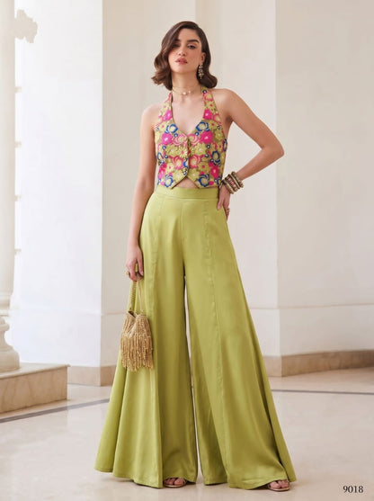 Waistcoat and Plazzoo Rutva Fashions
