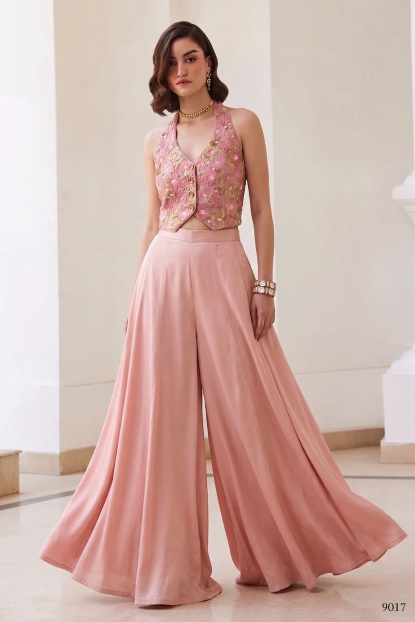 Waistcoat and Plazzoo Rutva Fashions