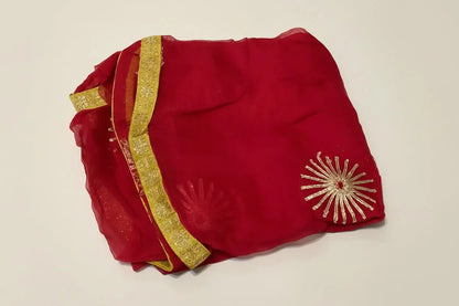 Mustard & Magenta Mirror Work Kurti with Gota Pati Dupatta Rachna Suits