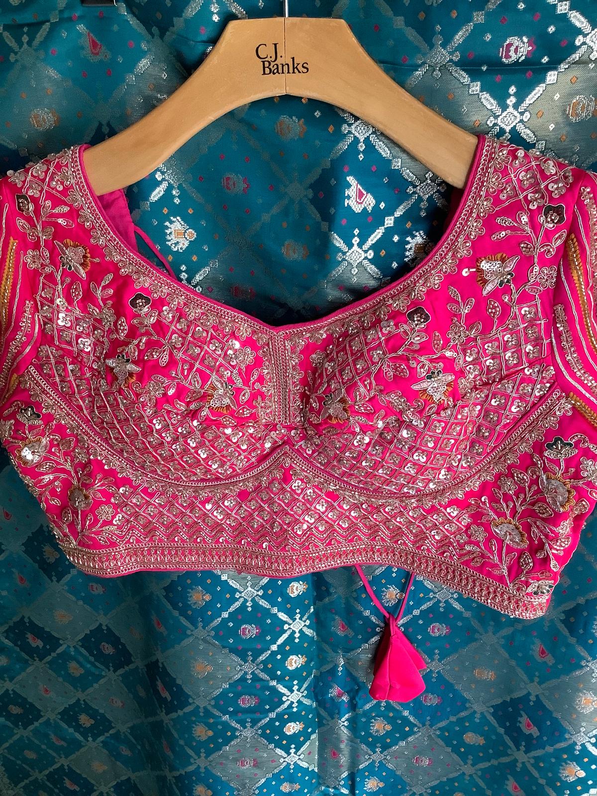 Saree with fully stiched blouse Ajmera