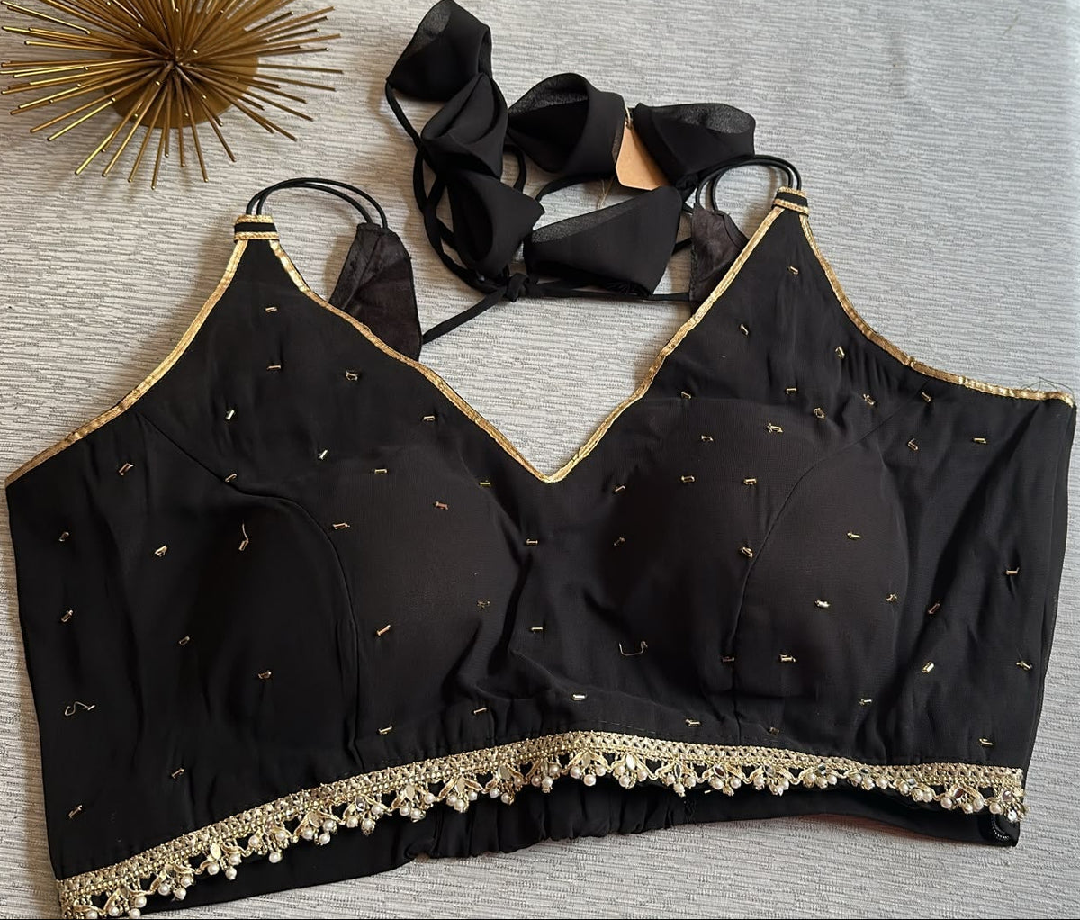 Luxury Black Georgette Lengha Set Deepika's Adornments