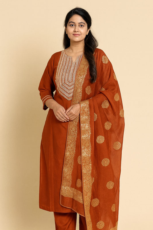 Viscose Chanderi Suit Kurti Festive Collections