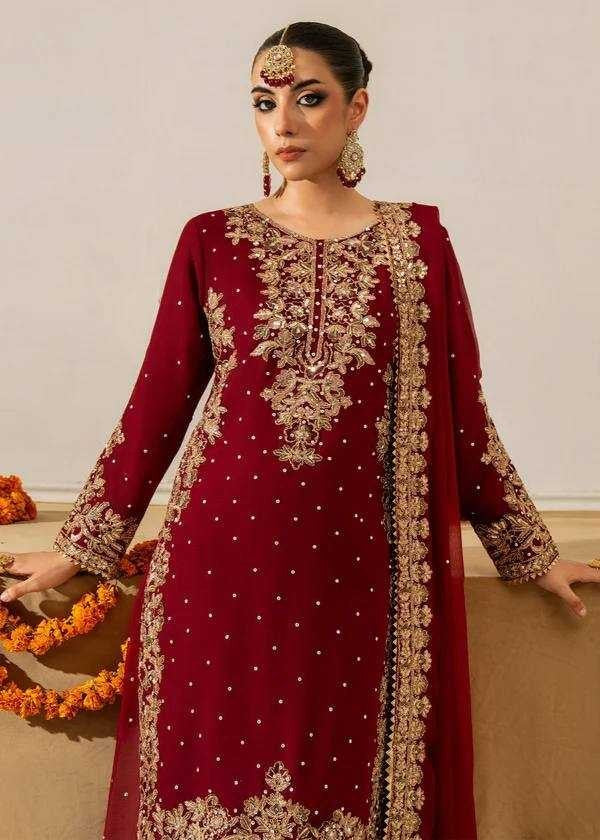 Flaux Gerorgette Red Suit