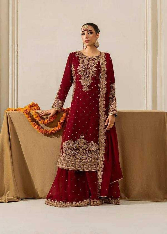 Flaux Gerorgette Red Suit