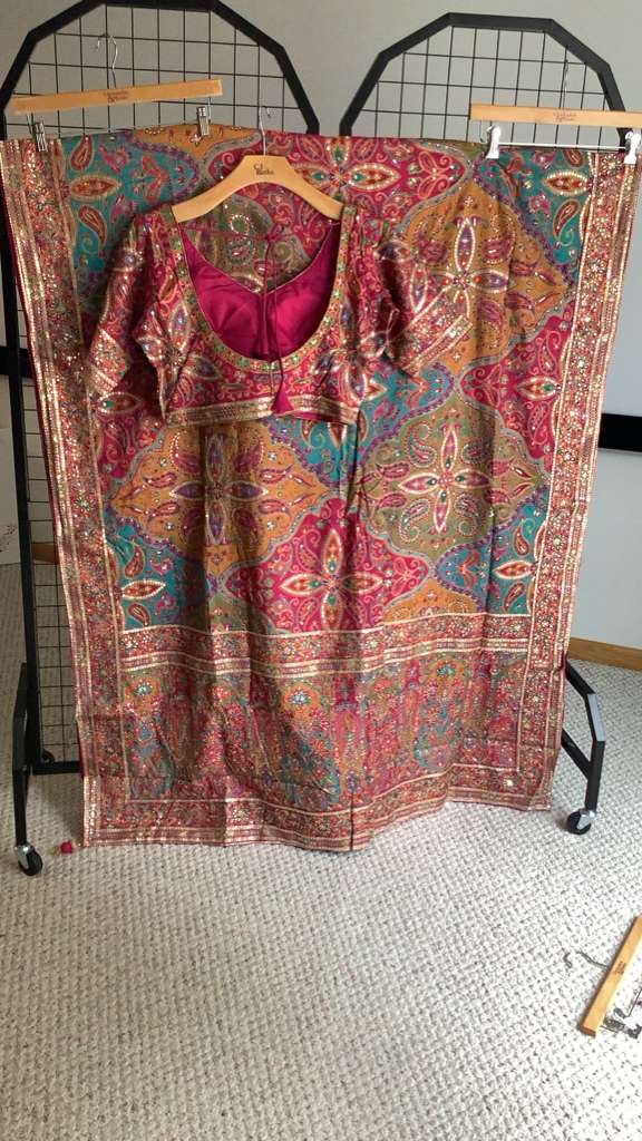 Party wear saree with stitched blouse Deepika's Adornments