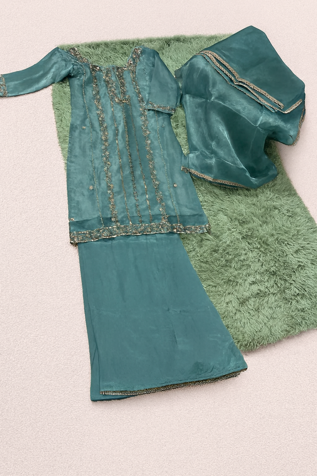 Boutique Custom Stitched Plazzoo Suit