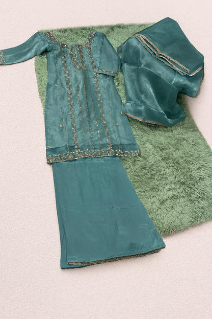 Boutique Custom Stitched Plazzoo Suit