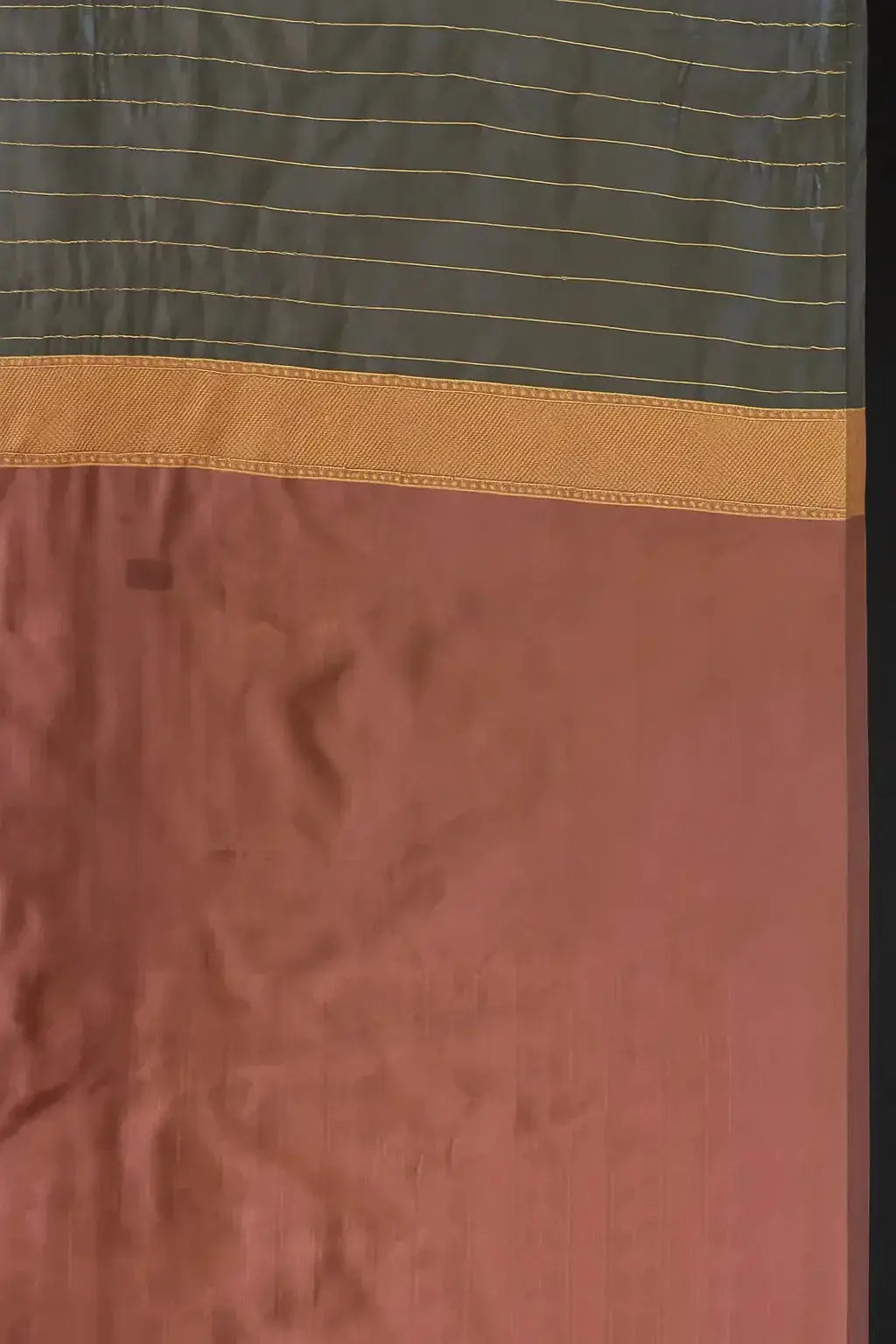 Soft Lichi Silk Saree- Grey - Deepika's Adornments