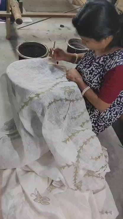 Tussar Jamdani Authentic Tantuja