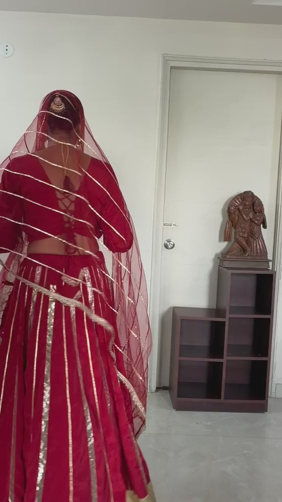 video of model from the back showing blouse design