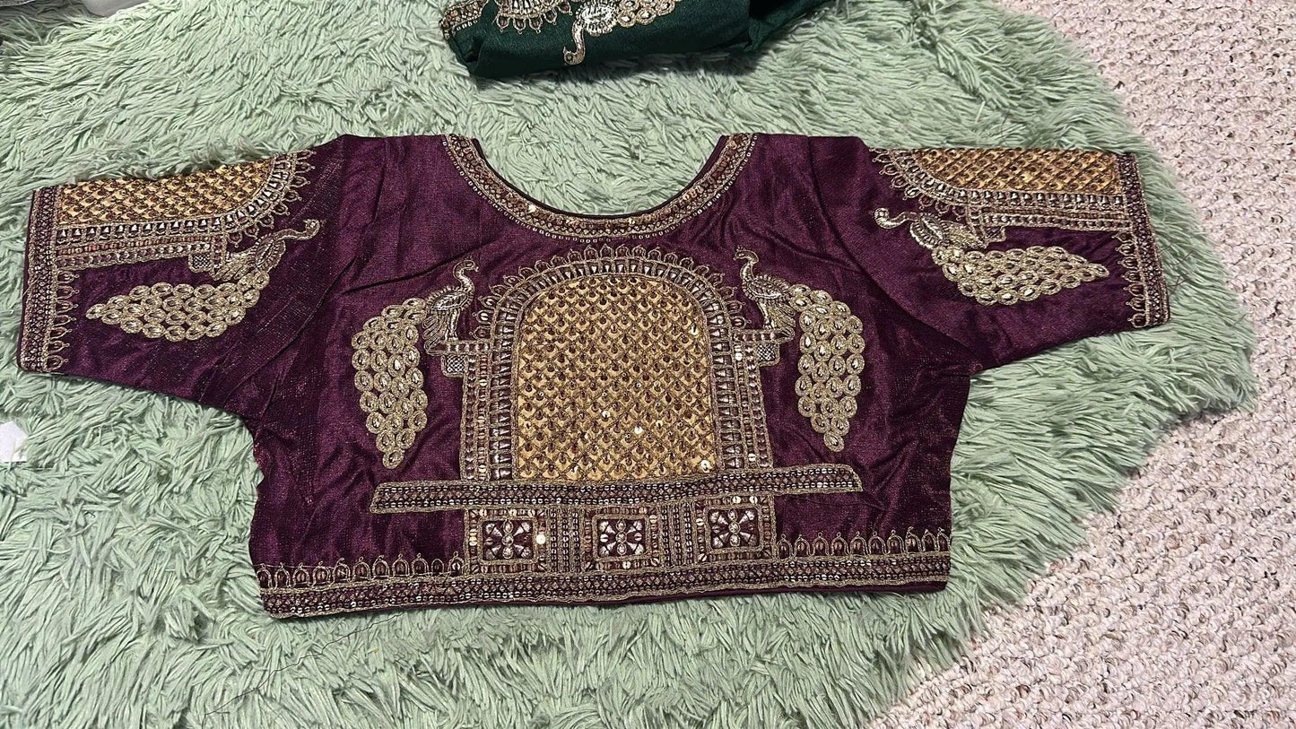 Party Wear Blouse -Wine YADU NANDAN FASHIONS Keevaa Exports